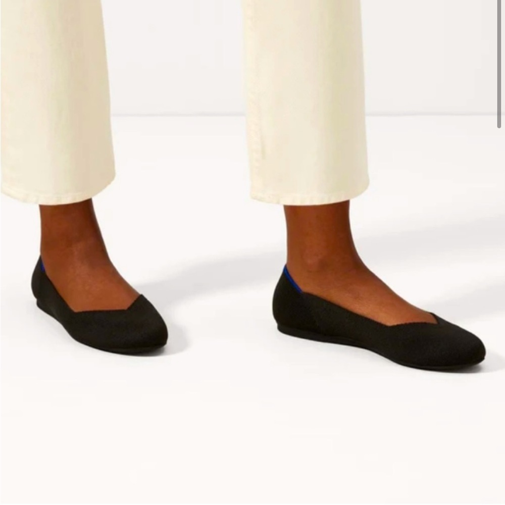Rothy’s Flats Round Toe Black Ballet Flats Size 7.5
